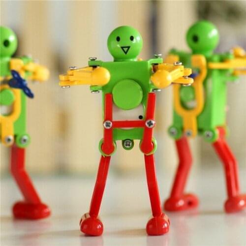 New Classic Robot Toys Mini DIY Wind Up Toys Children Kids Plastic Clockwork Spring Wind-Up Dancing Robot Toy Gifts -17