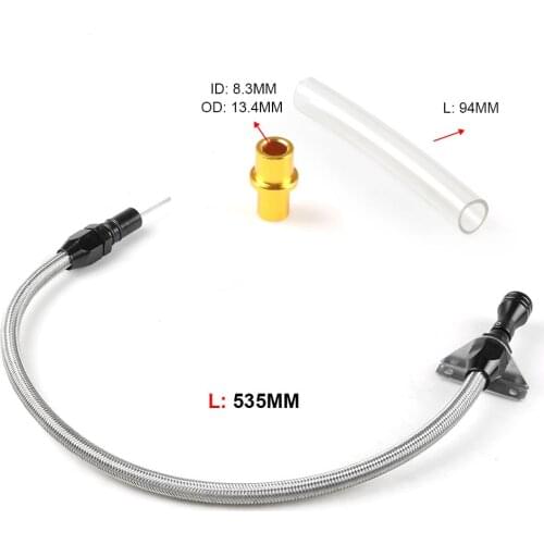 For GM Chevy Flexible Stainless Steel Transmission Dipstick TH350 TH400 Turbo SBC BBC for Car Accessories