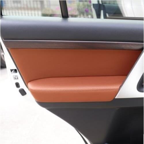 For Toyota Land Cruiser 200 (2008-2020) Microfiber Door Panel Armrest Leather Protective Cover with Mount Fittings car interior