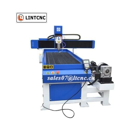 2.2KW 6090 6012 9012 1212 CNC Router Engraving Cutting Machine Mach3 USB DSP with 4 Side Rotary Axis