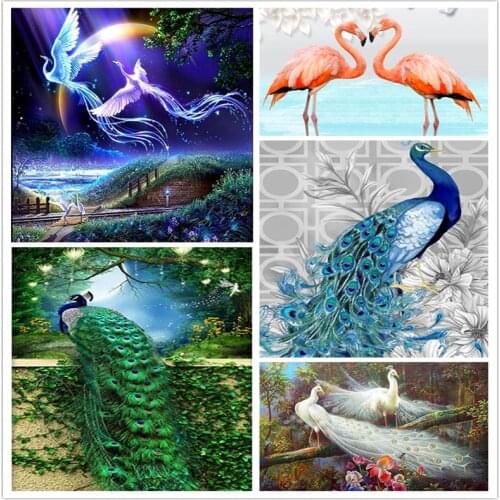 Colorful Diamond Painting Full of Magic Bird Pattern Square Diamond round Diamond Family Office Decoration Hanging Painting