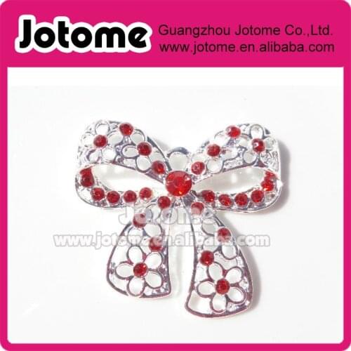 45mm RED BOW Rhinestone Pendant Christmas Pendants Valentines Day Chunky Necklace Pendant
