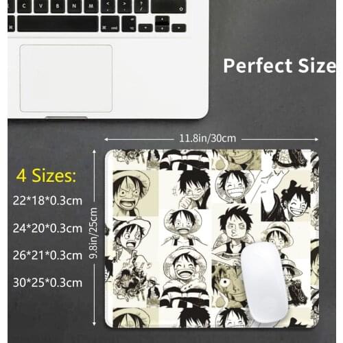 Luffy Mouse Pad DIY Print Cushion Anime Manga One Piece Panel Wano Wano Kuni Luffy Mugiwara Hat Strawhat