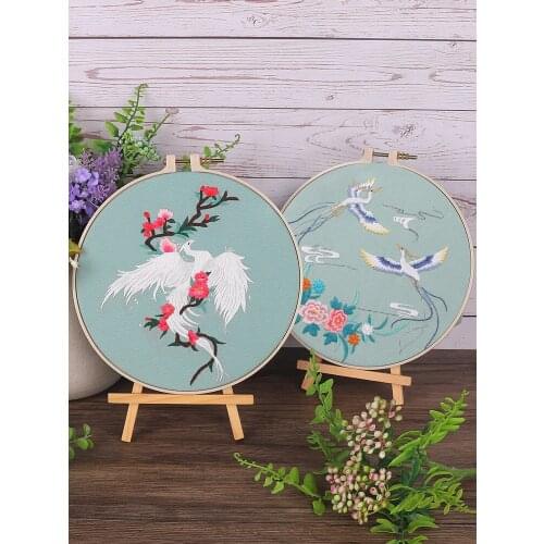 Embroidery materials diy manual production team fan beginners ancient suzhou embroidery, ribbon embroidery embroidery embroidery