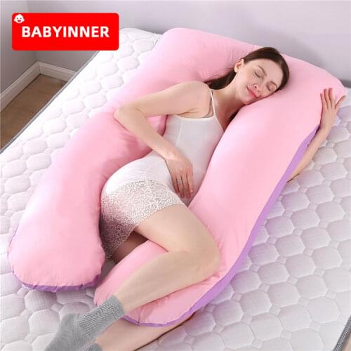 Babyinner Pregnant Pillow Multifunction Maternity Pillows U-Shape Sleeping Support Cushion Removable Full Body Protect Cushion