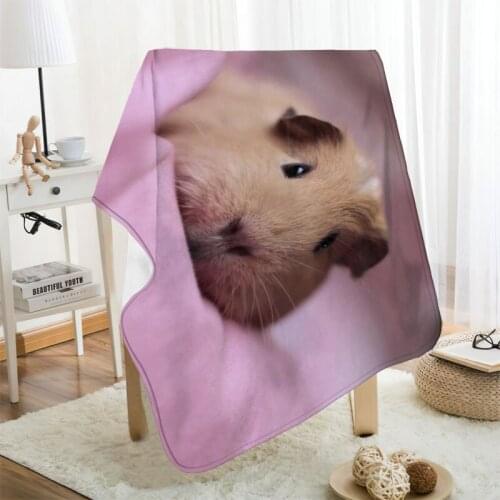 Musife Custom Guinea Pig Flannel Blanket Design Your own Blanket Flannel Blankets for Sofa DIY Dropshipping