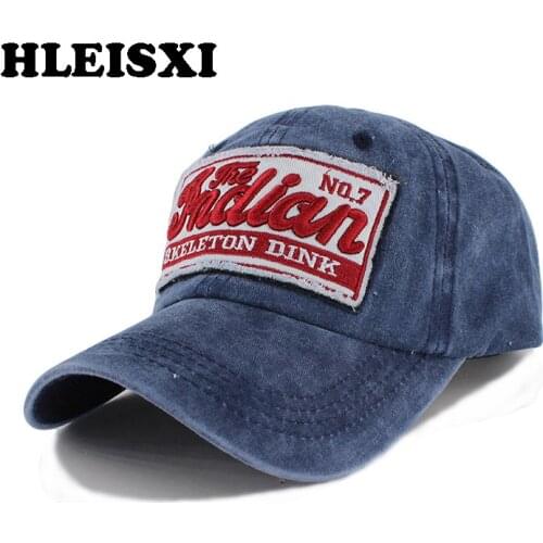 HLEISXI Adult Letter Summer Women Baseball Caps For Men Cotton Caps Cotton Adjustable Male Fashion Washed Snapback Casual Hat