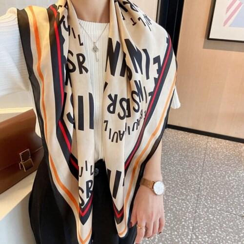 2021 new spring women scarf quality shawl silk fashion scarf headscarf beach sunscreen bag headscarf scarf 90cm*90cm