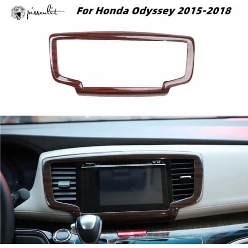 Fit for Honda Odyssey 2015 2016 2017 2018 Carbon Fiber Style Interior Decoration Accessories Navigation Panel ABS Sticker