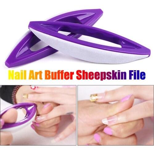 Nail Art Buffer Sheepskin File Polishing Wax Brush Nails Burnish Buffing Cream
