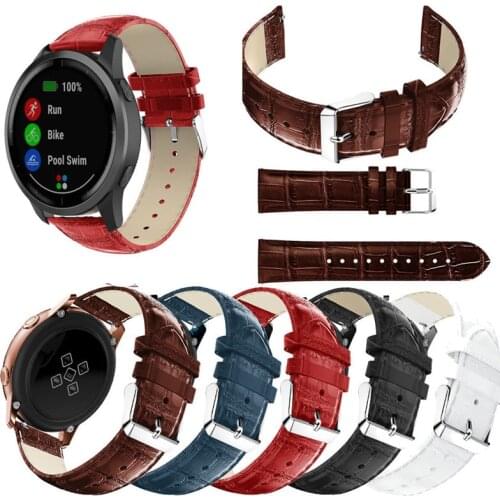 Genuine Leather Replacement Strap for Garmin Vivoactive 3 Vivoactive 4S Smart wristband for Garmin Vivoactive 4 Watch band