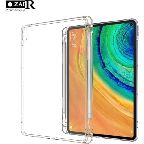 Silicone Case For Huawei MatePad 10.4 Pro 10.8 BAH3-W09/AL00 MRX-W09/W19 MRX-AL00/AL09 Transparent Soft Case With Pencil Holder