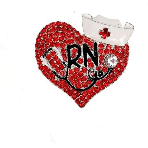 Rhinestone Medical Nurse Flat DIY Button without badge holder