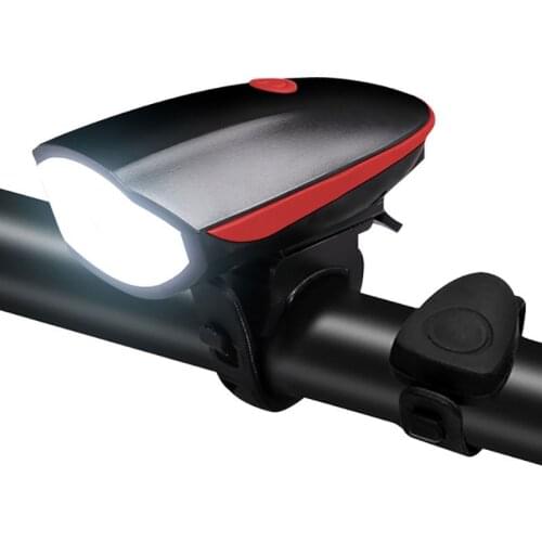 GRSRXX MTB Bicycle Light USB Charging 1200mAh ASB Protective Shell Bike Horn Headlights IPX5 Waterproof Cycling Horn And Lights