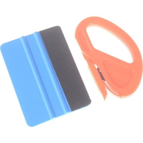 Felt Squeegee Safety Snitty Cutter Car art knife AutoWindow Vinyl Film Wrap Installation Application Tools Kit