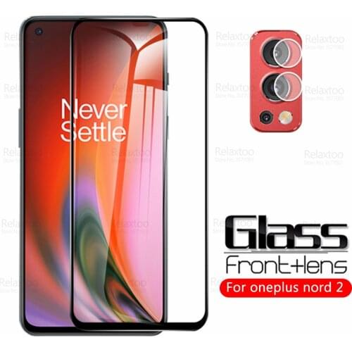 Camera Tempered Glass For Oneplus Nord 2 5G Glass Screen Protector One Plus Nord2 6.44" Armor HD 9D Full Cover Protective Film