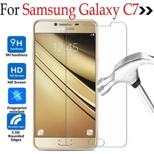 For Samsung Galaxy C7 C7000 Front Guard Tempered glass Screen Protector Cover on Samsung Galaxy C7 C 7 Protective Film Case