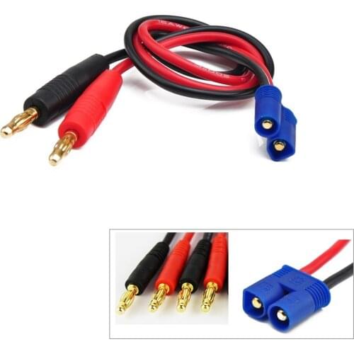 1pcs EC3 to 4.0mm Banana Bullet Plug Connector With 12AWG Silicone Cable 30CM for Lipo Battery RC Multirotor Quadcopter