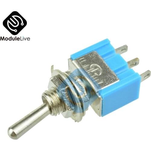 10PCS DIY 3 Pin 3P Mini 6A SPDT 3A 250V AC 125V MTS 102 MTS-102 2 Position On-on Toggle Switches Module Practic 3P DIP-3 DIP3