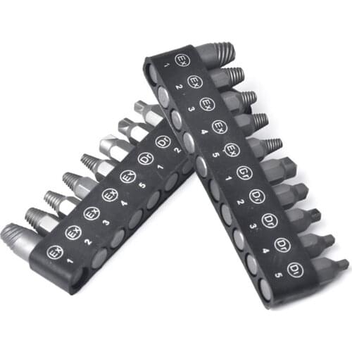 10cps/Set HSS Drill Bit Set Broken Head Screw Removal Tool Bolt Screw Extractor Breaker Screw Remover Stripping Tools