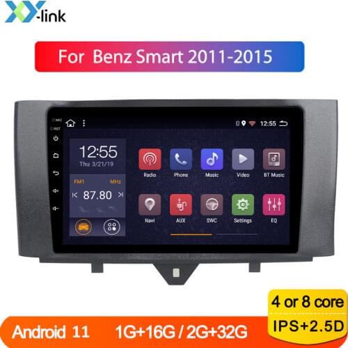 9 inch touch screen Car Radio For Benz Smart 2011-2015 Multimedia dvd Player Android 8.1 GPS navigation system aduio stereo 1din