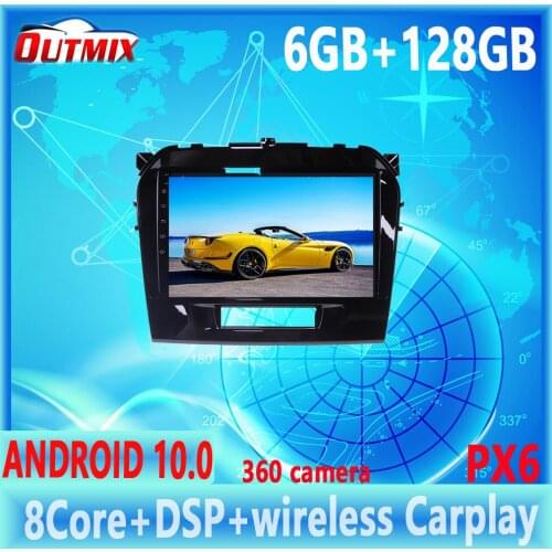 For Suzuki Vitara 4 2014+ Android 10 6+128G Car Multimedia Player GPS Navigation Head Unit Auto Radio Audio Stereo Tape Recorder