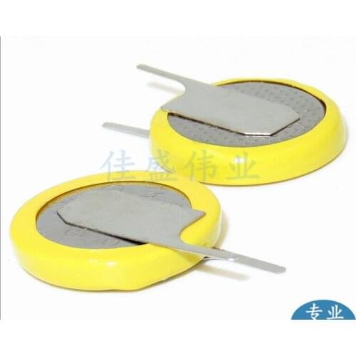 50PCS Right brand new CR1220 side stand button battery 3V vertical welding foot notebook BIOS battery pitch 4mm