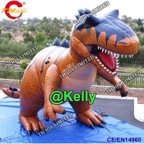 Free door shipping full printing inflatable dinosaur model, angry inflatable dinosaur cartoon, advertising inflatables for sale