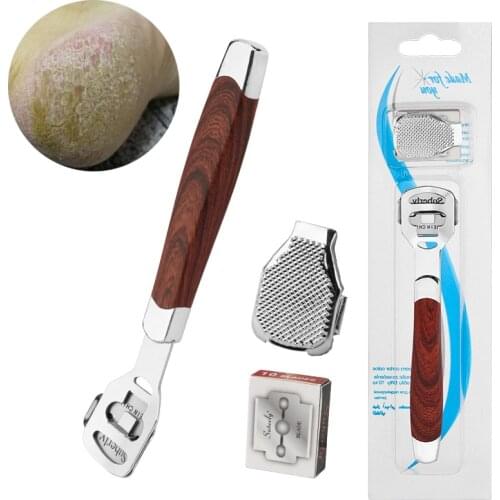 Foot Callus Shaver Heel Hard Skin Remover Hand Feet Pedicure Razor Tool Shavers Stainless Steel Handle Blades Foot Care Tools