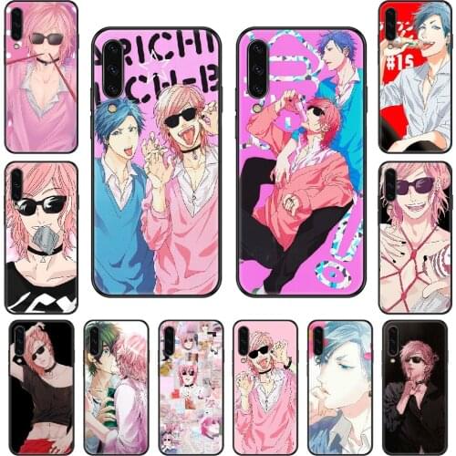 Anime Yarichin Bitch Club Phone case For Samsung Galaxy A 3 5 8 9 10 20 30 40 50 70 E S Plus 2016 2017 2018 2019 black painting
