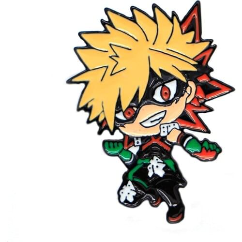 My Hero Academia Enamel Pins Bakugou Katsuki Lapel/Hat Badge Denim Jacket Oil Drop Brooches Jewelry Scarf Buckle S293