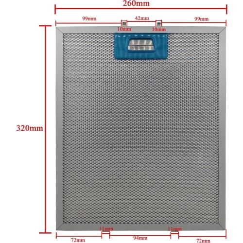 Filter cooker hood mesh filter metal grease filter kitchen range hood filter replacement filter screen aluminum mesh range hood