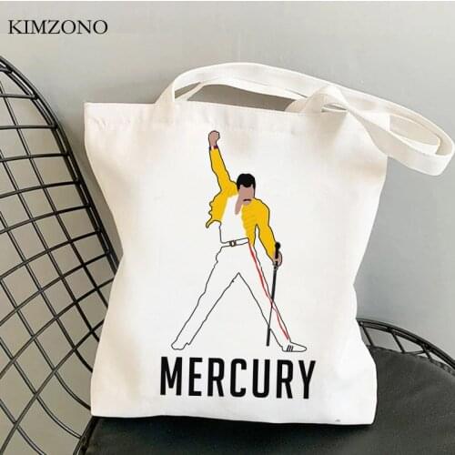 Freddie Mercury shopping bag grocery tote jute bag shopper handbag bolsa bag cloth bolsa compra woven ecobag cabas