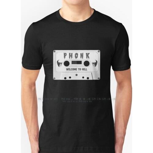 Phonk-Welcome To Hell T Shirt 100% Pure Cotton Trap Rap Hiphop Hell 666 Satanic Wav Soundcloud Drake Dj Paul J Three 6