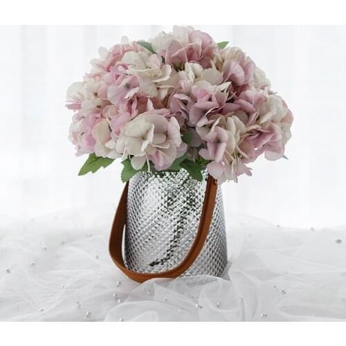 Hydrangea Artificial Flowers for Wedding Decoration Bride Bouquet Fake Flowers Living Room Garden Home Decoration Accessories