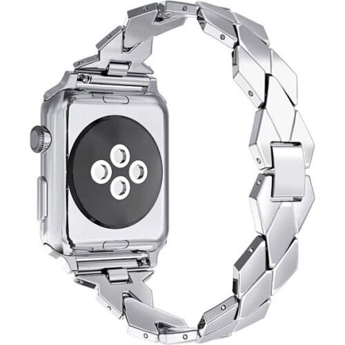 Band For Apple Watch6 5 4 3 2 1 42mm 38mm 40mm 44mm Metal Bracelet Stainless Steel Watchband Strap for iWatch Series Accessories