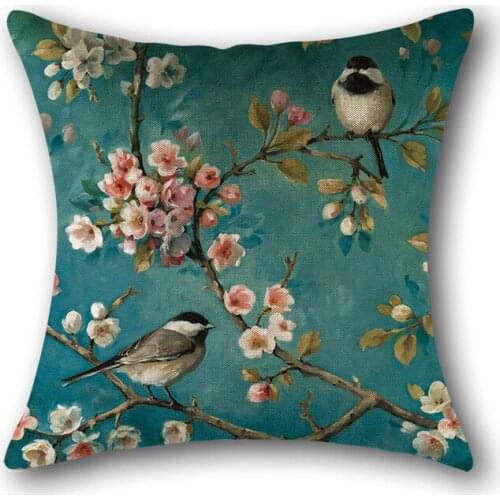 Sparrow Cushion Cover Throw Pillow Case for Home Chair Sofa Decoration Square Pillowcases