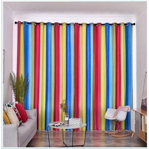 New curtain creative personality lines simple modern style bedroom living room thickening blackout curtains