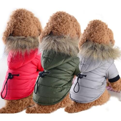 Dog Clothes Pet Coat Winter Warm Clothes for Small Dog Pet Coat Jacket Winter Clothes for Dogs Chihuahua Pug Jumpsuits Clothing