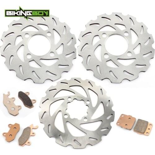 BIKINGBOY Front Rear Brake Discs Disks Rotors + Pads For Yamaha YFZ 450 S T 2004 2005 ATV UTV Quad 160mm 200mm Full Set