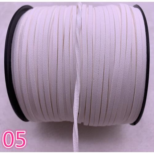 NEW 5yards/lot 3mm Flat Faux Suede Braided Cord Korean Velvet Leather Handmade Beading Bracelet Jewelry String #05