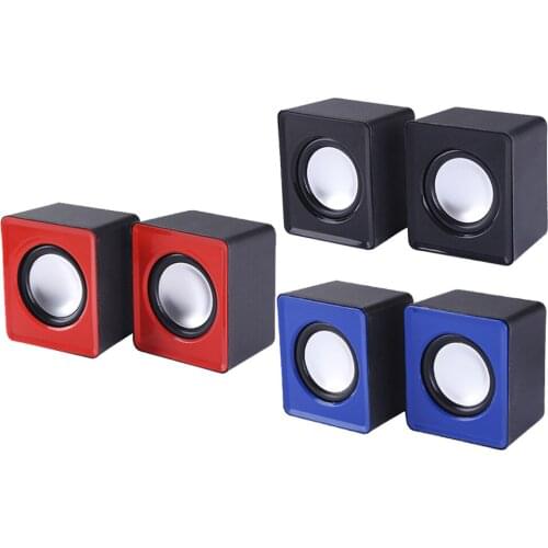 Portable Wired Computer Speakers Stereo 2.0 Subwoofer 3.5mm Interface Audio Supplies Gift for Home Use Notebook Smartphones