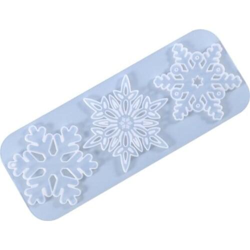 Transparent Silicone Mould DIY Christmas Snowflake Shape Type Epoxy Resin Molds Resin Decorative Craft
