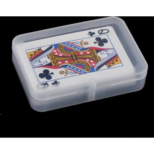 Transparent Playing Cards Plastic Box PP Storage Boxes Packing Case (CARDS width less than 6cm) SN3577
