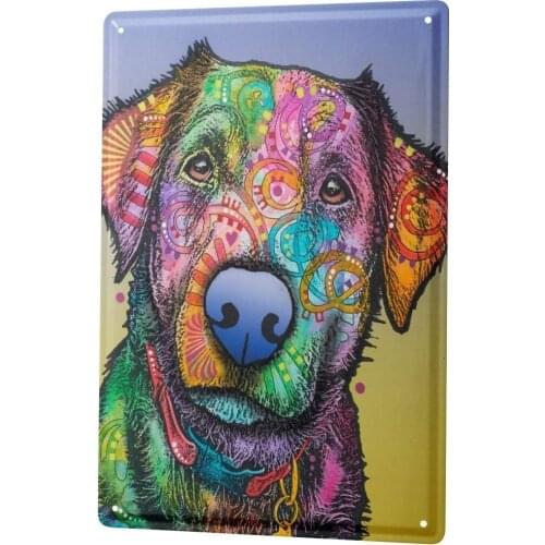 Ravtive Vet Practice Labrador Poster Funny Sign Tin Art Wall Decor Vintage Aluminum Retro Metal Tin Sign Painting Signs 20x30cm