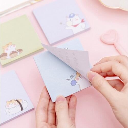 1pack /lot Four Seasons White Bear Hamster Paper Memo Sticker Decoration Memo Pad DIY Diary Message Label Sticker Stationery
