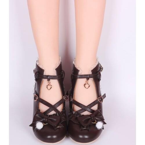 Fairy godmother Lolita high-top shoes Bowknot Princess Kawaii Girl Women Shoes Vintage Sweet girl Shoes Victoria cos loli