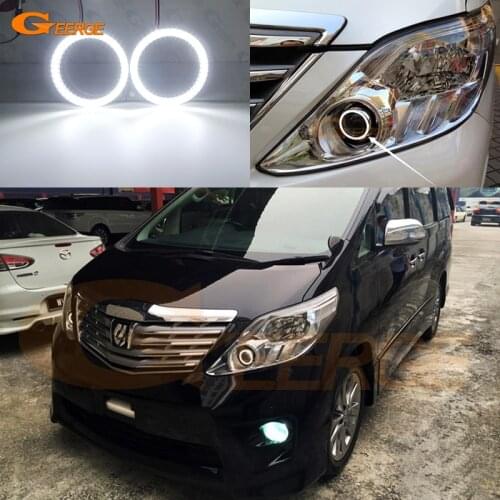 For Toyota ALPHARD 2011 2012 Ultra bright SMD LED Angel Eyes halo rings kit Day Light Car styling Accessories