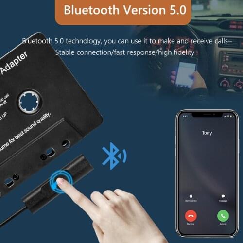 Universal Cassette Tape Bluetooth 5.0 Adapter Converter Car Tape Aux Stereo Music Adapter with Microphone Car Audio Parts