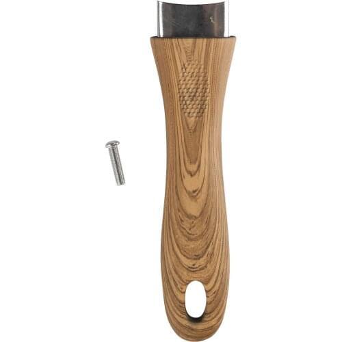 1 Universal Kitchen Pot Handle Heat Resistant Detachable Wooden Long Holder Cooking Grip for Non-stick Pan Cookware Accessories